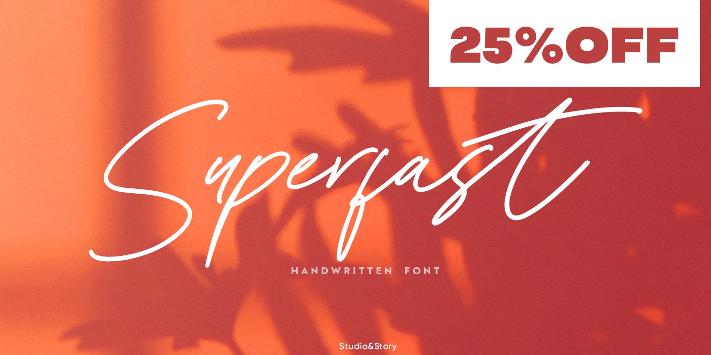 Example font Superfast #14